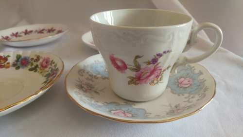 Lovely springtime saucer and a teacup collection
