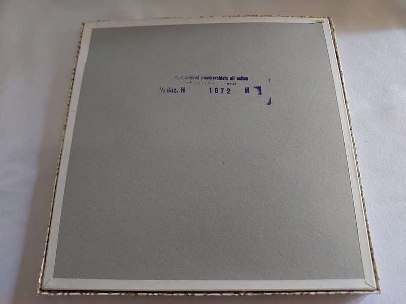 Swiss lace handkerchief collection gold boxed