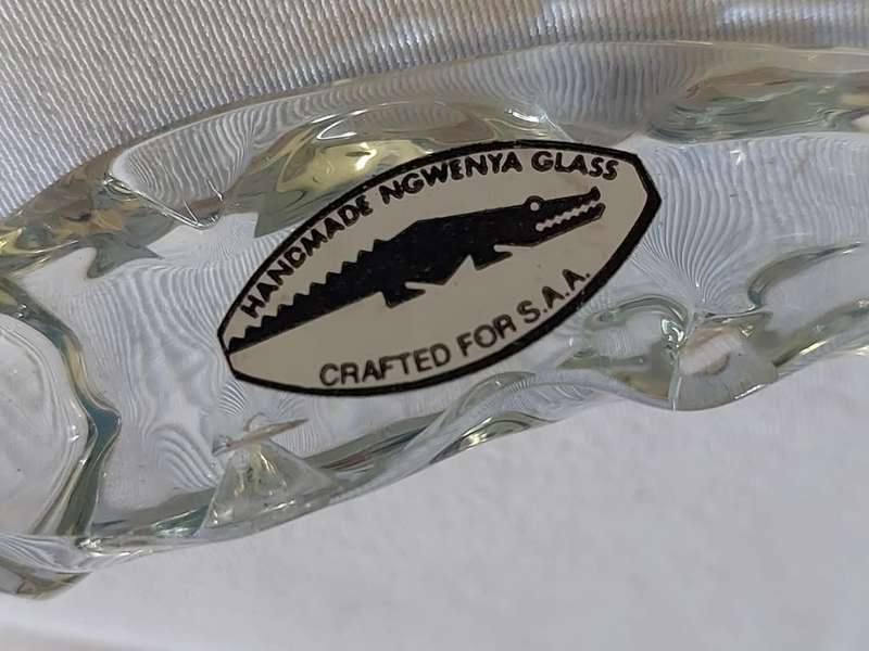 Glass Ngwenya Crocodile figurine