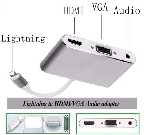 Lightning to HDMI/VGA/Audio Adapter Cable