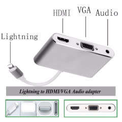 Lightning to HDMI/VGA/Audio Adapter Cable