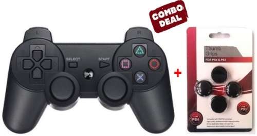 PS3 Wireless Controller + 4PC Thumbgrips