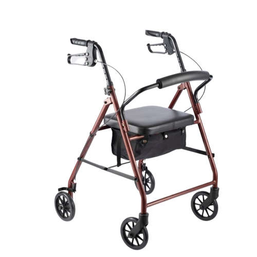 Rollator with foam seat bag