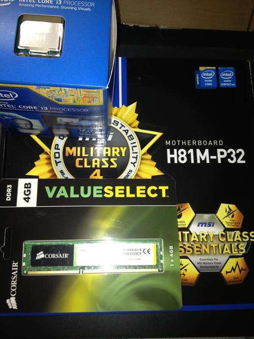 Motherboard, CPU and Memory combo - Free Shipment