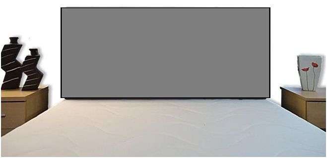 Headboard - DOUBLE -  STANDARD in GREY