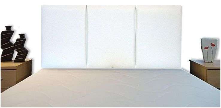 Headboard - DOUBLE -  3 BLOCK in WHITE