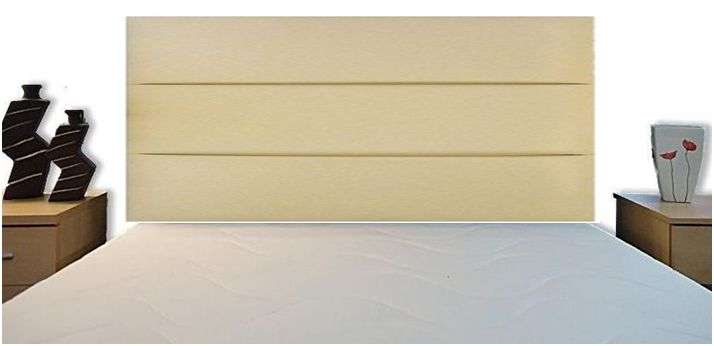 Headboard - QUEEN Size -  HORIZONTAL 3 in BEIGE (90cm)