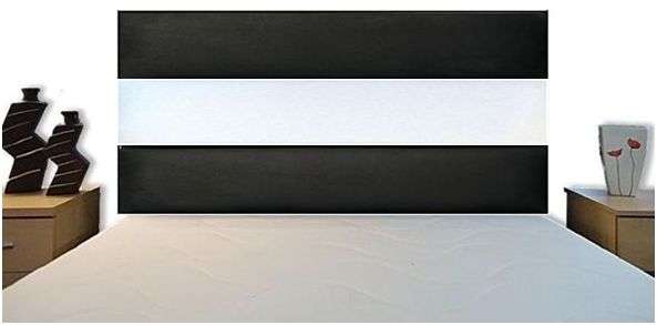 Headboard - QUEEN Size -  HORIZONTAL 3 in Two TONE