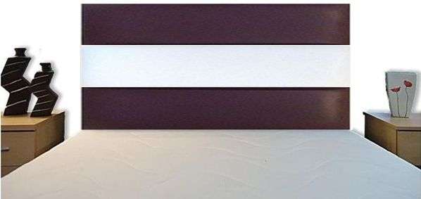 Headboard - QUEEN Size -  HORIZONTAL 3 in Two TONE