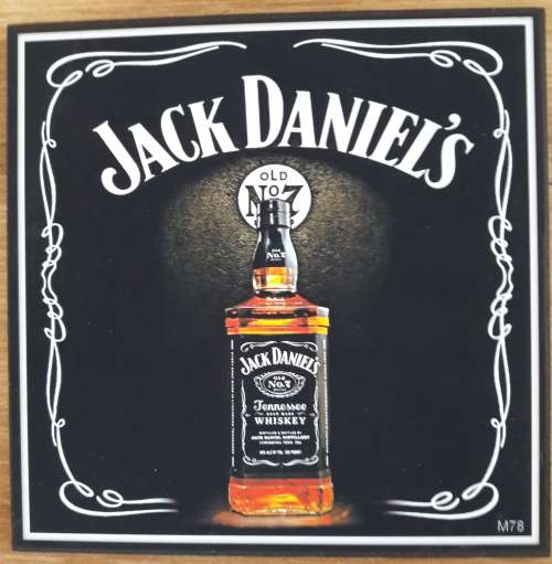 MANCAVE JACK DANIEL`S BOTTLE WOODEN SIGN