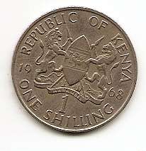1968 REPUBLIC OF KENYA 1 SHILLING