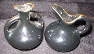 BLACK VASE AND JUG ORNAMENTS