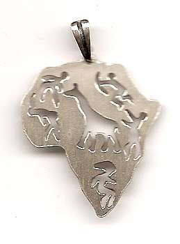 AFRICA SOLID - STERLING SILVER