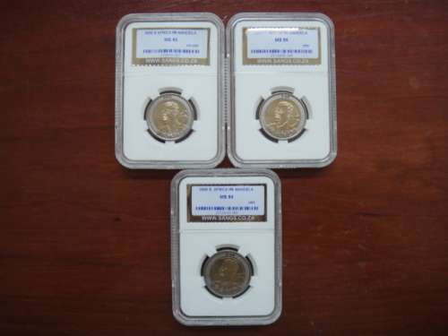 3 x Mandela 90th Birthday coins on auction