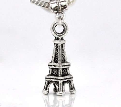 B03932   1Pcs Charm Eiffel Tower Fit European DIY Bracelet    (A291)