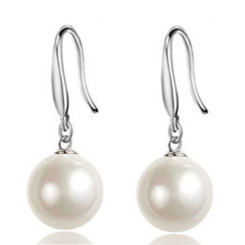 AR081  Simulated Pearl Trendy Dangle Earrings  (K6989)