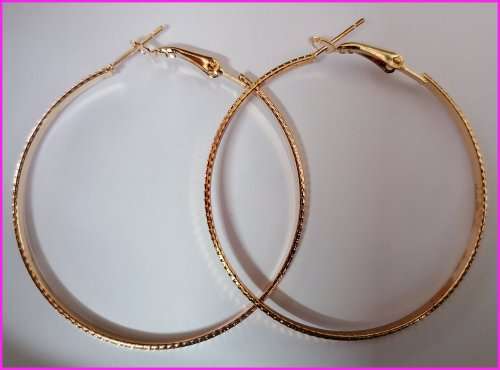 Fashion Rose Gold Plated Big Circle Hoop Earrings      (A248*)