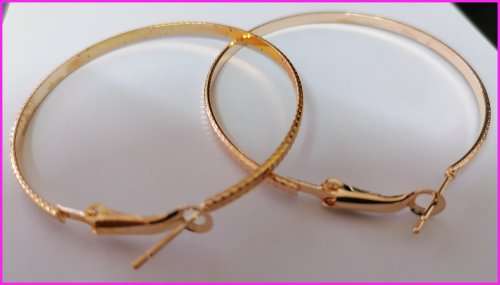 Fashion Rose Gold Plated Big Circle Hoop Earrings      (A248*)