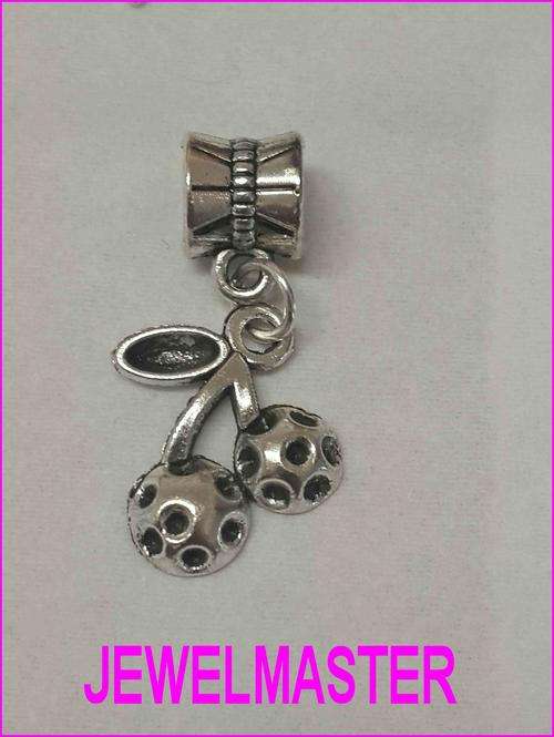 1pcs Tibetan silver dangle charm pendant CHERRY bead fit European bracelet   C090