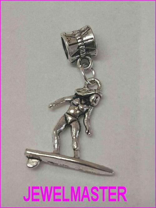 1pcs tibetan silver skating woman charm findings C076