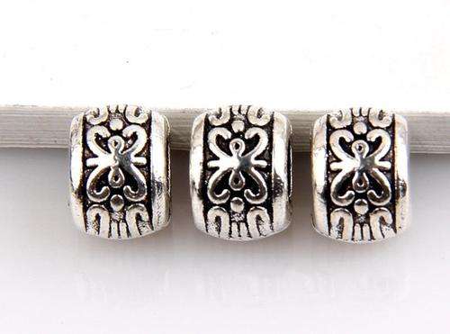1  pcs Zinc alloy nice round charms big hole bead  (3.5mm)