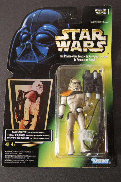 Star Wars The Power of the Force Sandtrooper with blaster rifle Kenner - Highly collectable