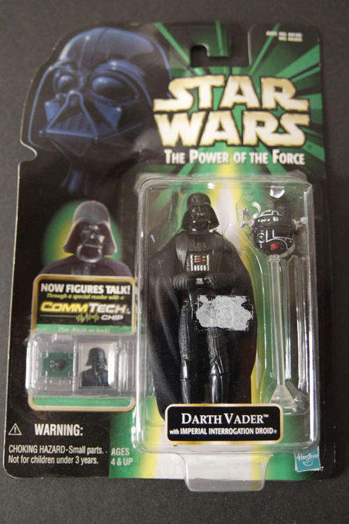 Star Wars The Power of the Force DARTH VADER w Imperial Interrogation Droid - Highly collectable
