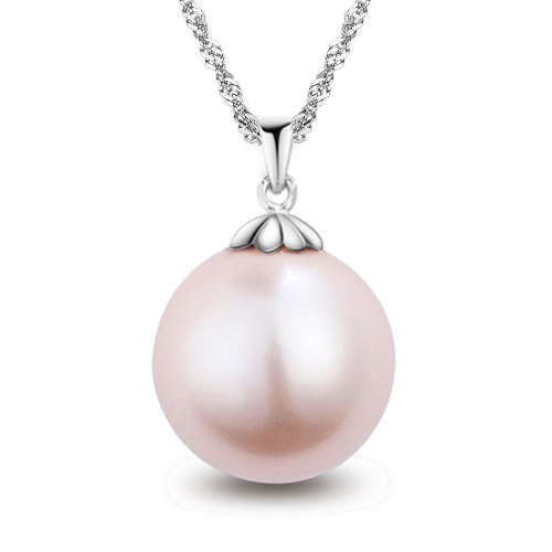 Genuine Sterling Silver Women Natural Pearl Pendant Choker