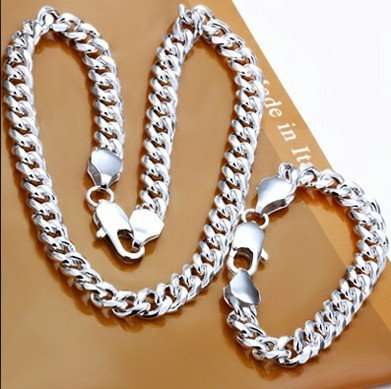 Silver 10mm Men's European Style Set