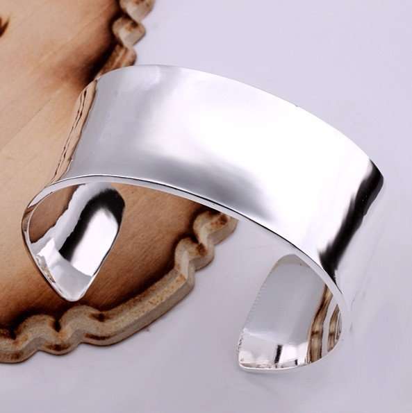 Custom Hand Made 925 Silver Plated Bangle