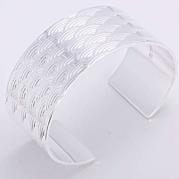 925 Sterling Silver Cuff  "Ocean"  Bangle