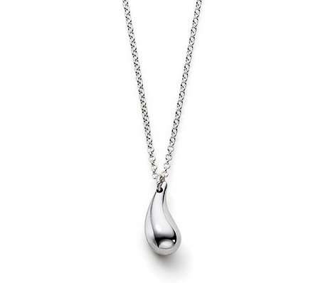 Genuine 925 Sterling Silver Tear Drop Necklace