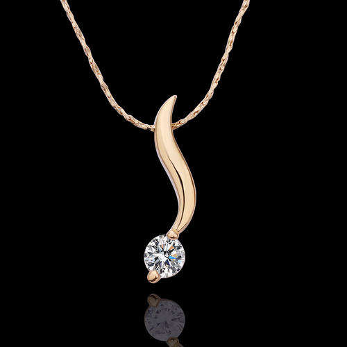 18K Gold Plated Necklace Pendant Rhinestone Austrian Crystal