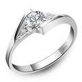 GENUINE 925 SILVER RING Genuine Austria Crystal .9 CARAT