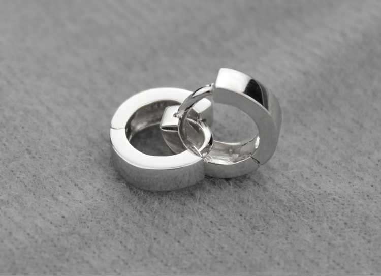 Genuine 925 Sterling Silver HOOP SOLID Earings