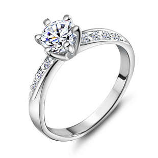 GENUINE 925 SILVER, Austria Crystal 6 Claw Setting 3 x PLATINUM PLATED