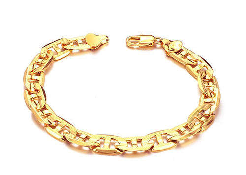 18k Gold Plated Anchor Chain Bracelet