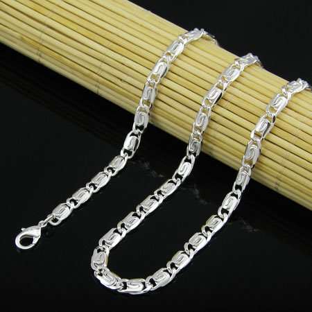 SILVER PLATED FIGARO CHAIN