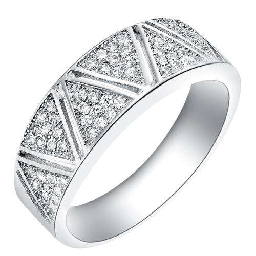 Genuine 925 Sterling Silver, White Gold Plated, Swarovski Chrystal