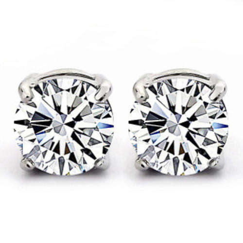 SILVER STUD EARRINGS, AURSTRIAN CRYSTAL
