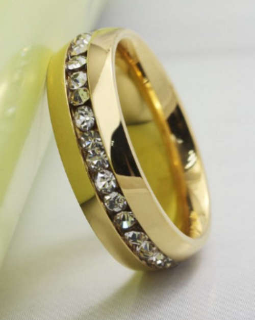 STAINLESS STEEL, AUSTRIAN CRYSTAL RING