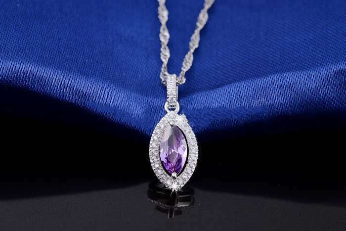 Purple Austrian Crystal Necklace