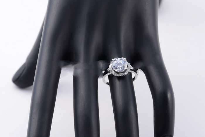 Silver Cluster Setting Ring, Austria Crystal, SWA Elements