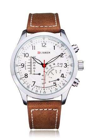 MENS PU LEATHER WRIST WATCH