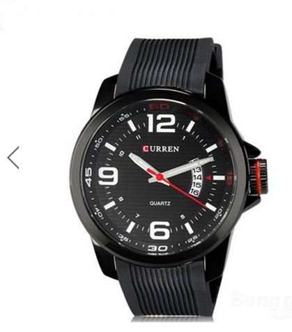 SILICONE BAND MENS WRIST WATCH