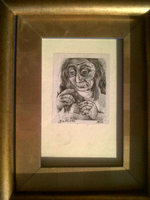 Walter Battiss etching  RARE RARE