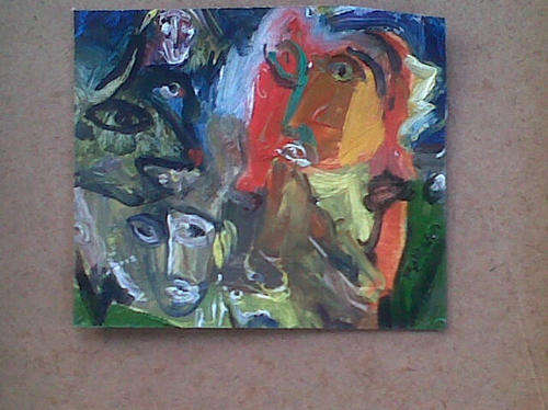 WALTER BATTISS  Abstract oil  ****** Very Unusual*****