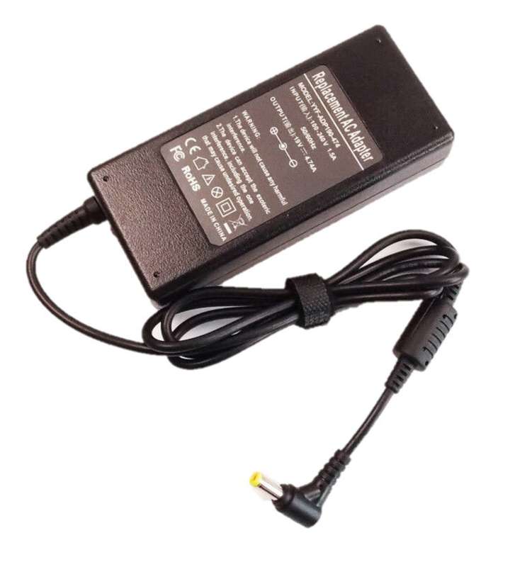 90W charger for Acer Aspire, Extensa, TravelMate, Packard Bell EasyNote. Pin Size: 5.5mm/1.7mm