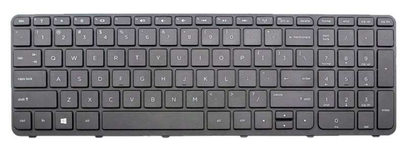 Keyboard WITH FRAME for HP PAVILION 15 & HP 250 G3, 255 G3. P/N: 708168-001 749658-B31