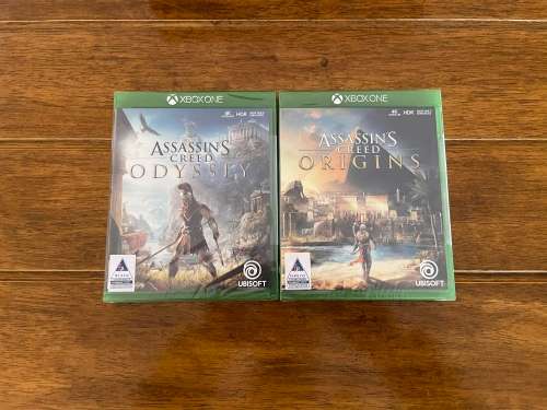 BRAND NEW SEALED ASSASSINS CREED ODYSSEY AND ASSASSINS CREED ORIGINS XBOX ONE